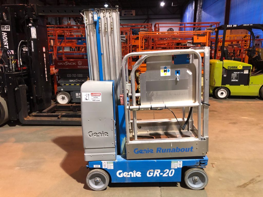 Used 2007 GENIE ROUNDABOUT GR20 VERTICAL MAST LIFT For sale from National Lift Truck in Chicago, Il.