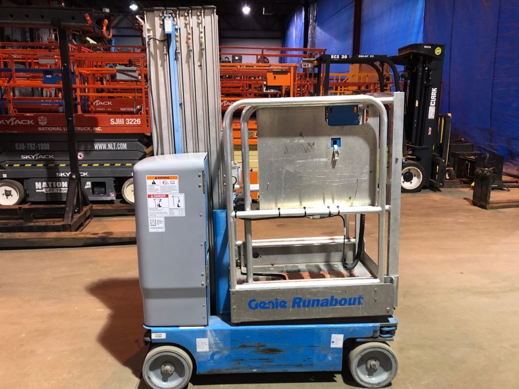 Used 2008 GENIE ROUNDABOUT GR20 VERTICAL MAST LIFT For sale from National Lift Truck in Chicago, Il.
