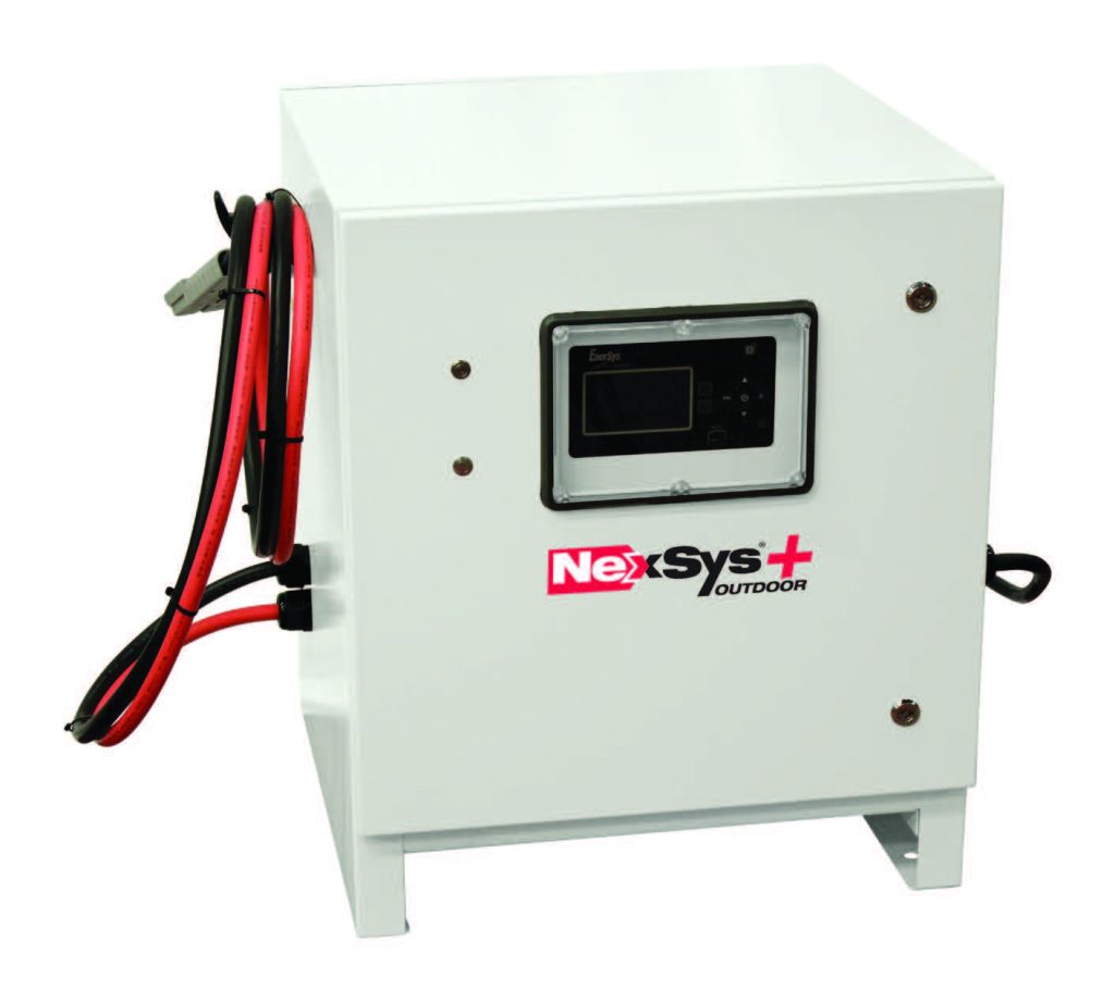 Outdoor charger for forklift and other industrial batteries